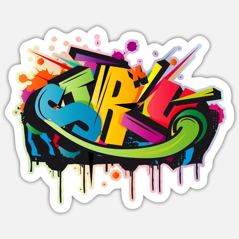 graffiti d’art urbain coloré cool comme STYLE-WRITING Sticker taille S (10 x 10 cm)