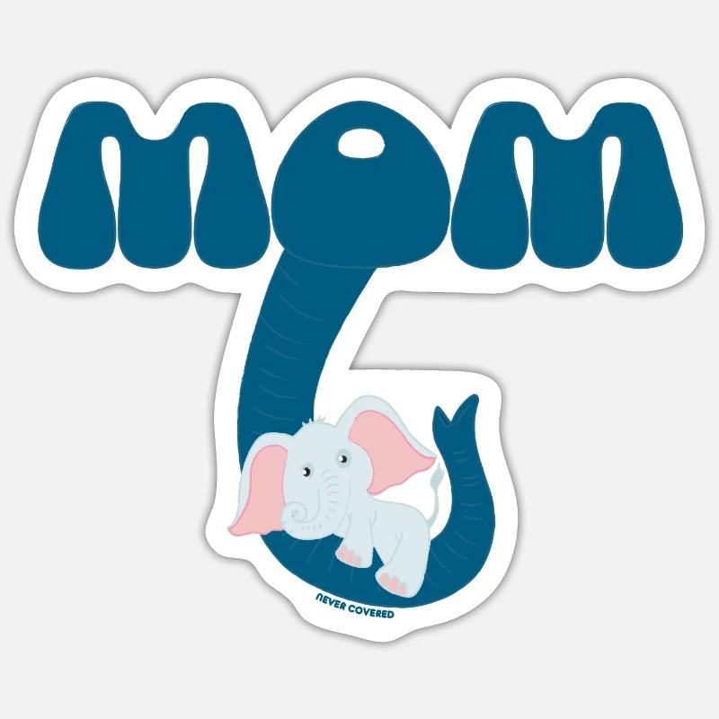 MAMAN! - Sticker taille S (10 x 10 cm) - blanc mat