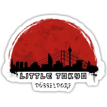 Little Tokyo - Sticker Größe S (10 x 10 cm) - Mattweiß - Vorne