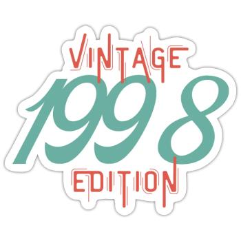 Jahrgang 1998 Ausgabe - Sticker Größe S (10 x 10 cm) - Mattweiß - Vorne