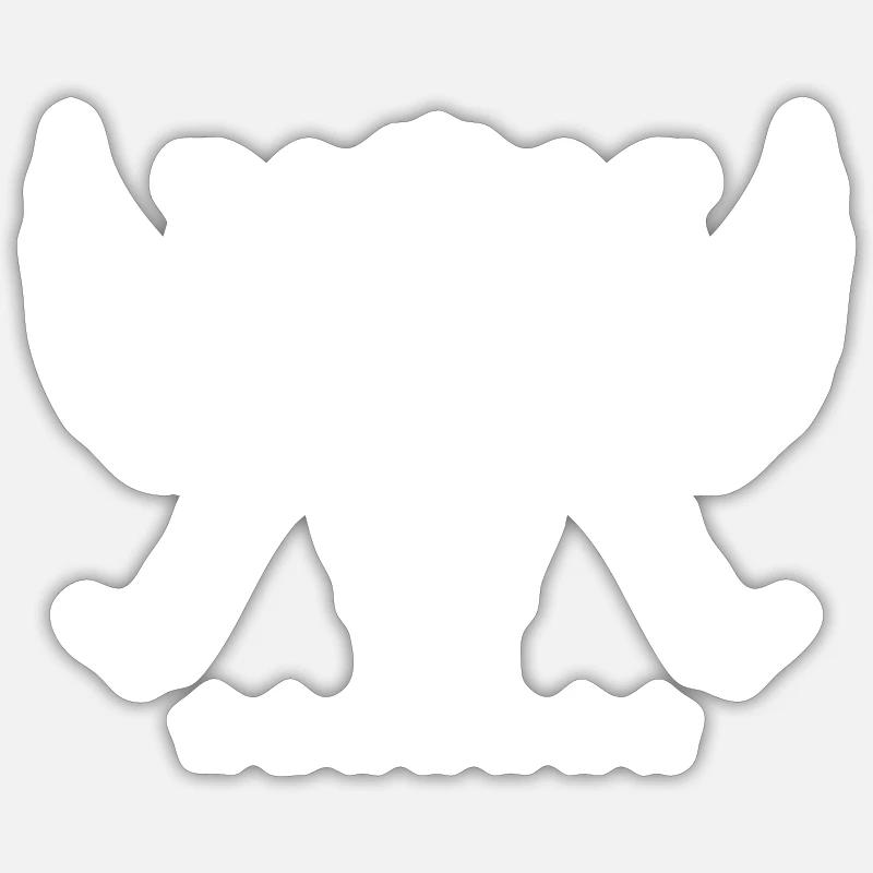 Drinking Beer Silhouette - Sticker size S (10 x 10 cm) - white matte