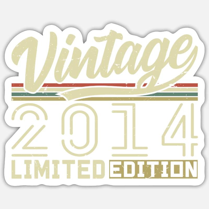 Legend since 2014 Born 2014 Birthday 10 years Sticker size S (10 x 10 cm)