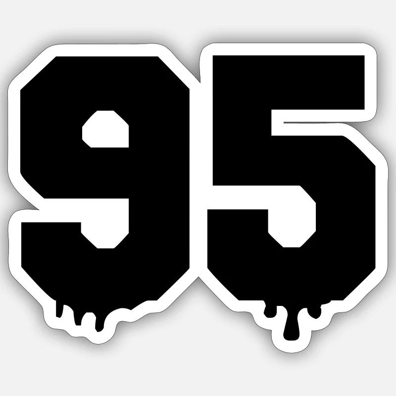 95 - Sticker taille S (10 x 10 cm) - blanc mat