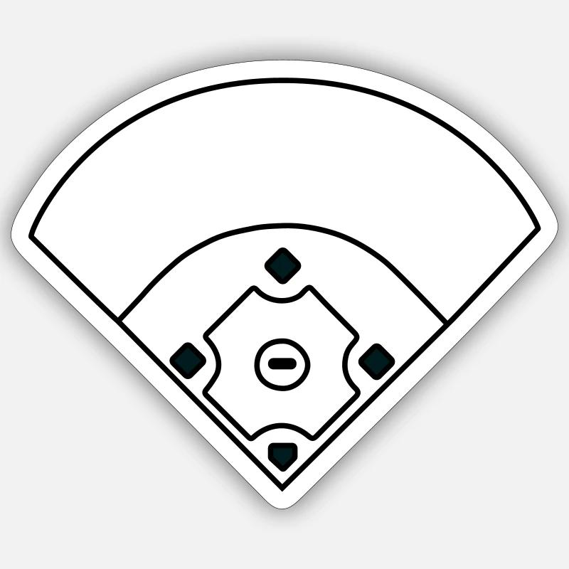Baseball Field - Sticker size S (10 x 10 cm) - white matte