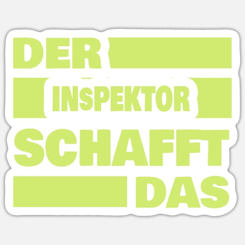 Inspector - Sticker size S (10 x 10 cm) - white matte