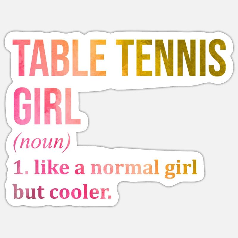 ping-pong - Sticker taille S (10 x 10 cm) - blanc mat
