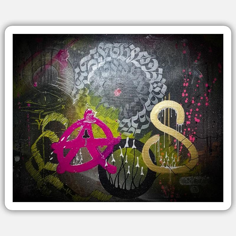 kAo$ - Sticker Größe S (10 x 10 cm) - Mattweiß