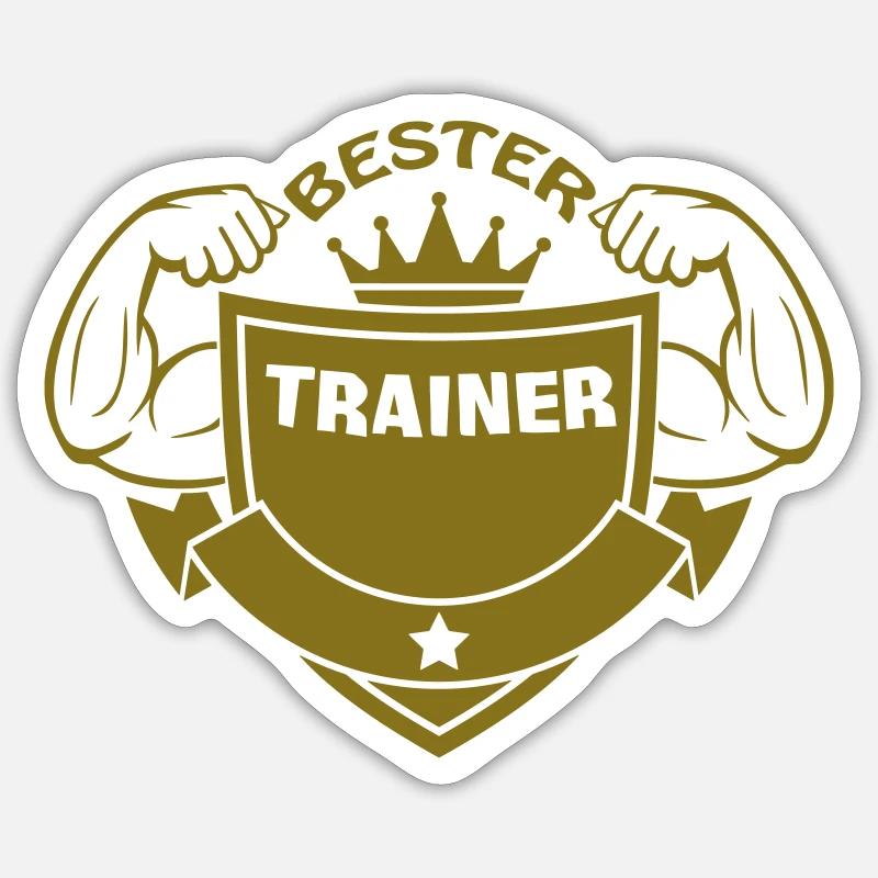 BESTSER TRAINER - Sticker taille S (10 x 10 cm) - blanc mat