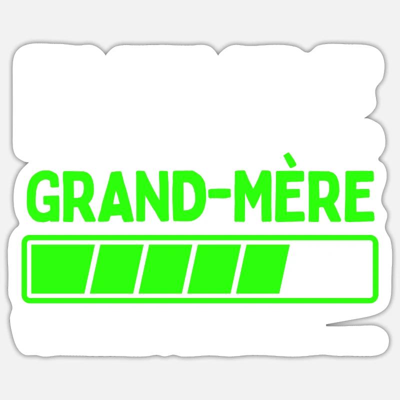 Werdende Großmutter - Sticker Größe S (10 x 10 cm) - Mattweiß