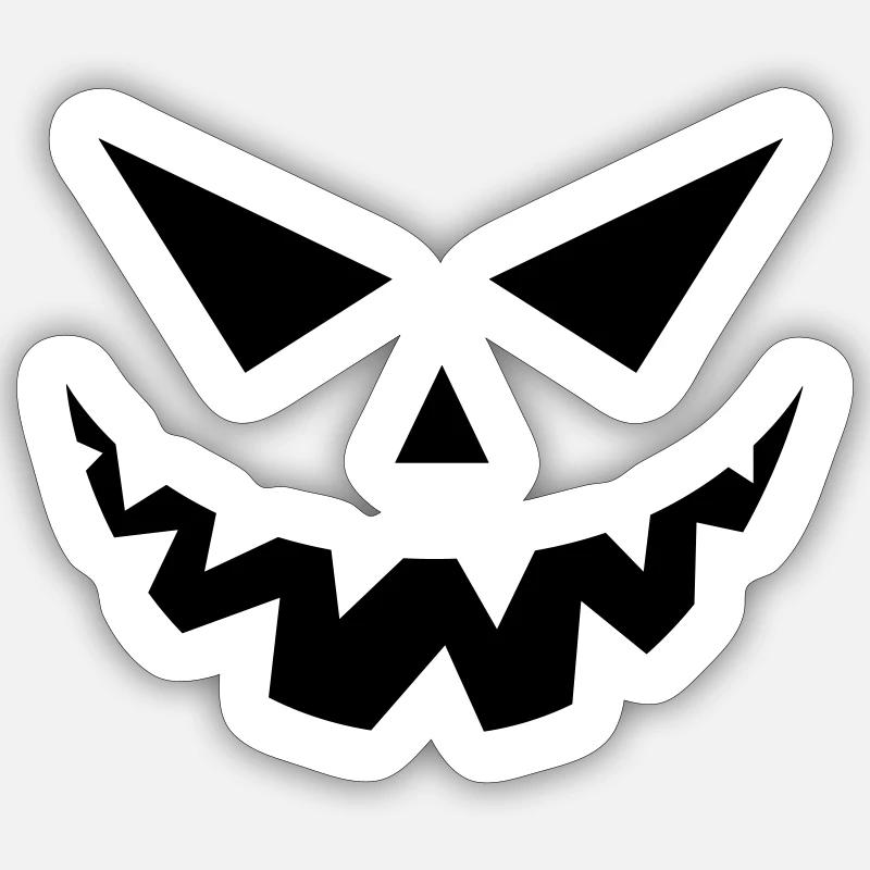 Halloween Pumpkin - Sticker size S (10 x 10 cm) - white matte