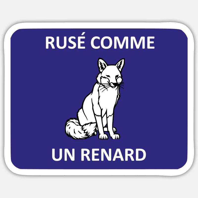 Cunning as a fox - Sticker size S (10 x 10 cm) - white matte