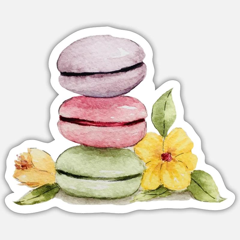 Sweet Macarons - Backliebe Sticker size S (10 x 10 cm)