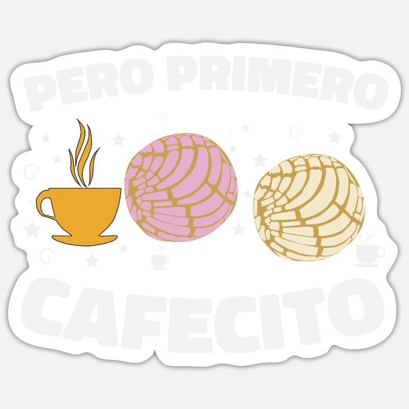 Cafécito - Sticker taille S (10 x 10 cm) - blanc mat
