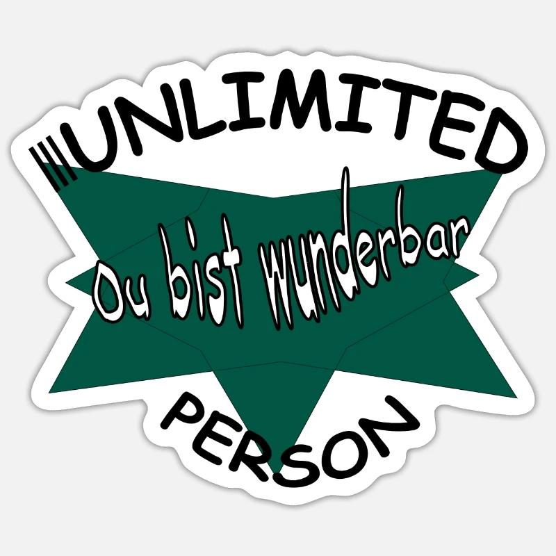 Du bist wunderbar Sticker Größe S (10 x 10 cm)