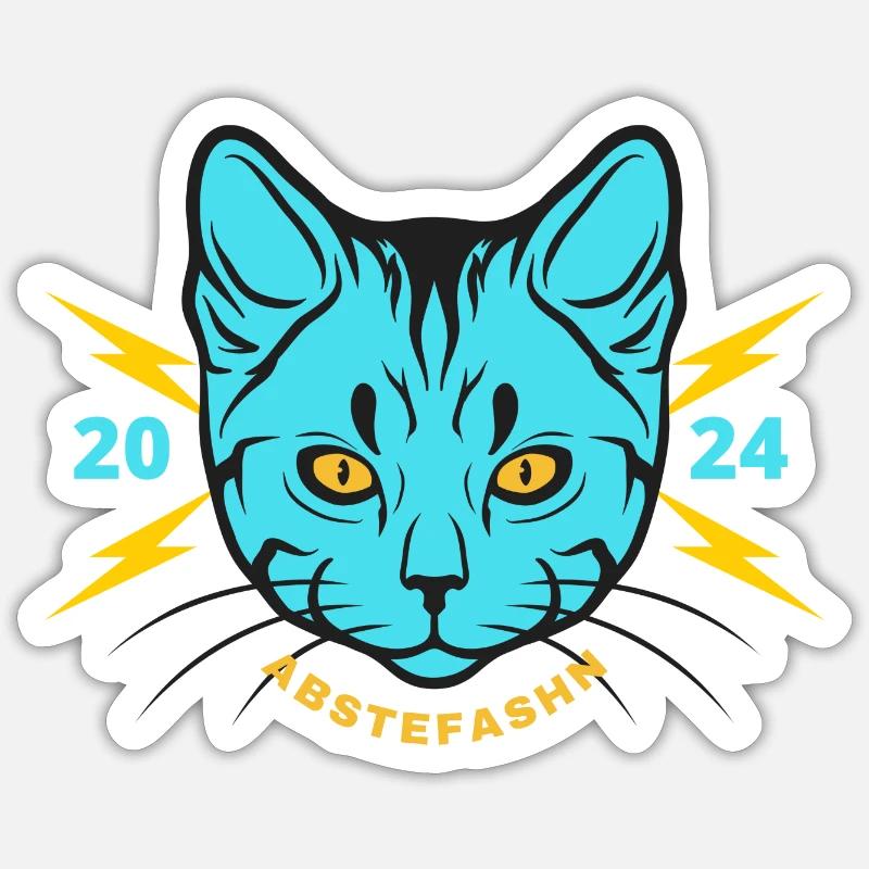 Chat de dessin animé - abstefashn Sticker taille S (10 x 10 cm)