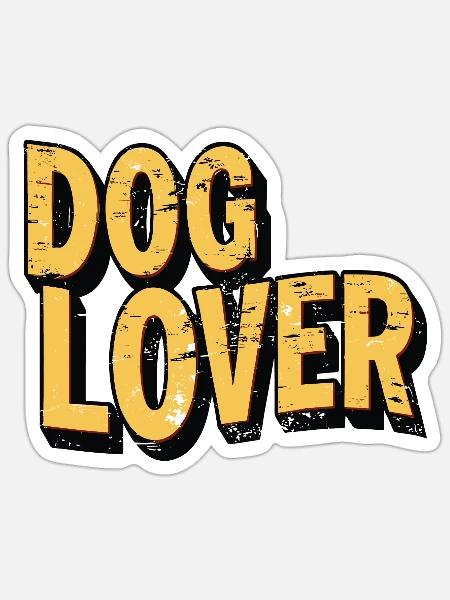 Hundeliebhaber - Sticker Größe S (10 x 10 cm) - Mattweiß