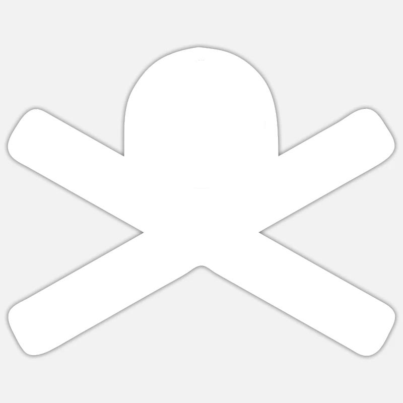 Pirate X - Sticker size S (10 x 10 cm) - white matte