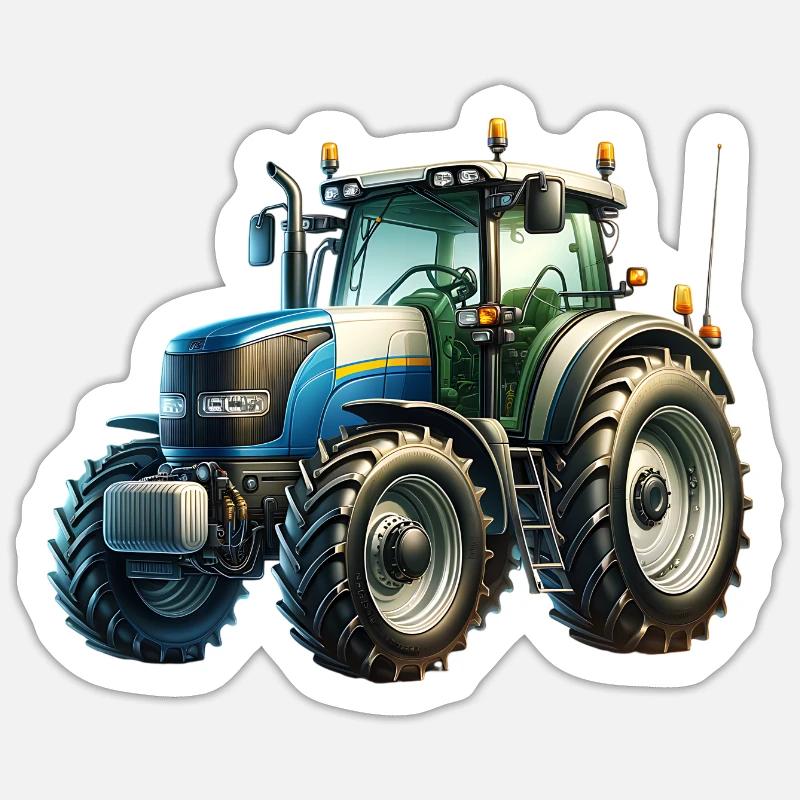 Traktor - Sticker Größe S (10 x 10 cm) - Mattweiß
