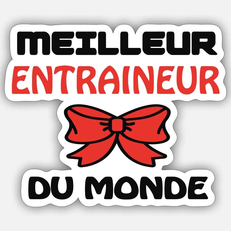 BESTER TRAINER DER WELT - Sticker Größe S (10 x 10 cm) - Mattweiß