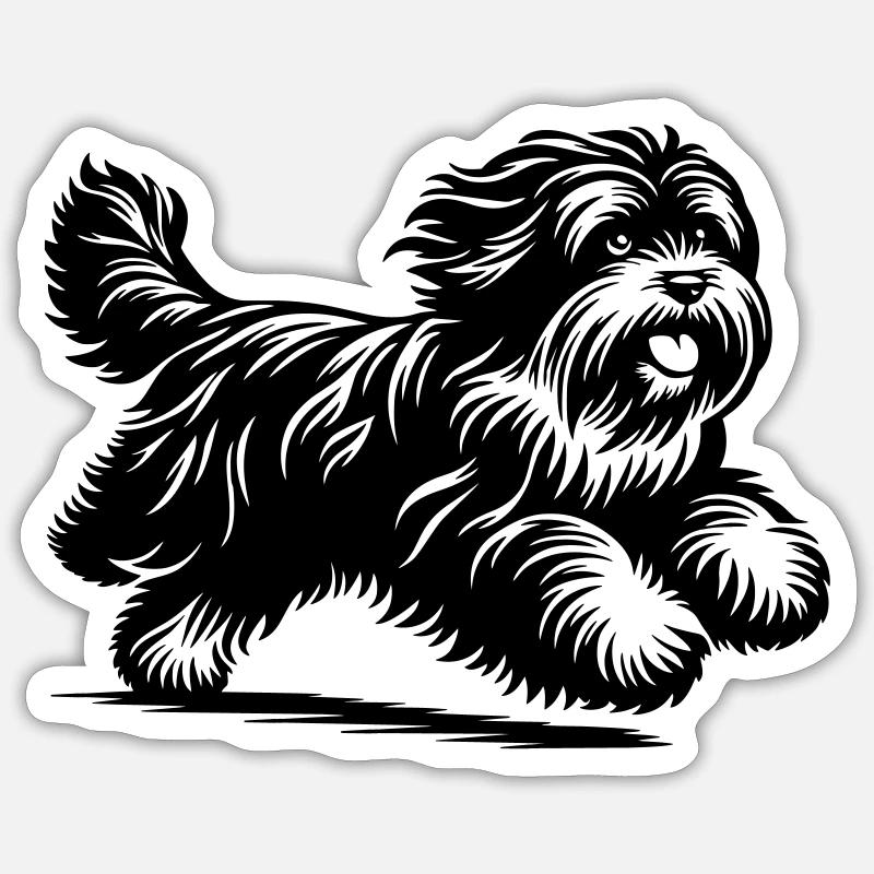 Tibetan Terrier - Sticker size S (10 x 10 cm) - white matte