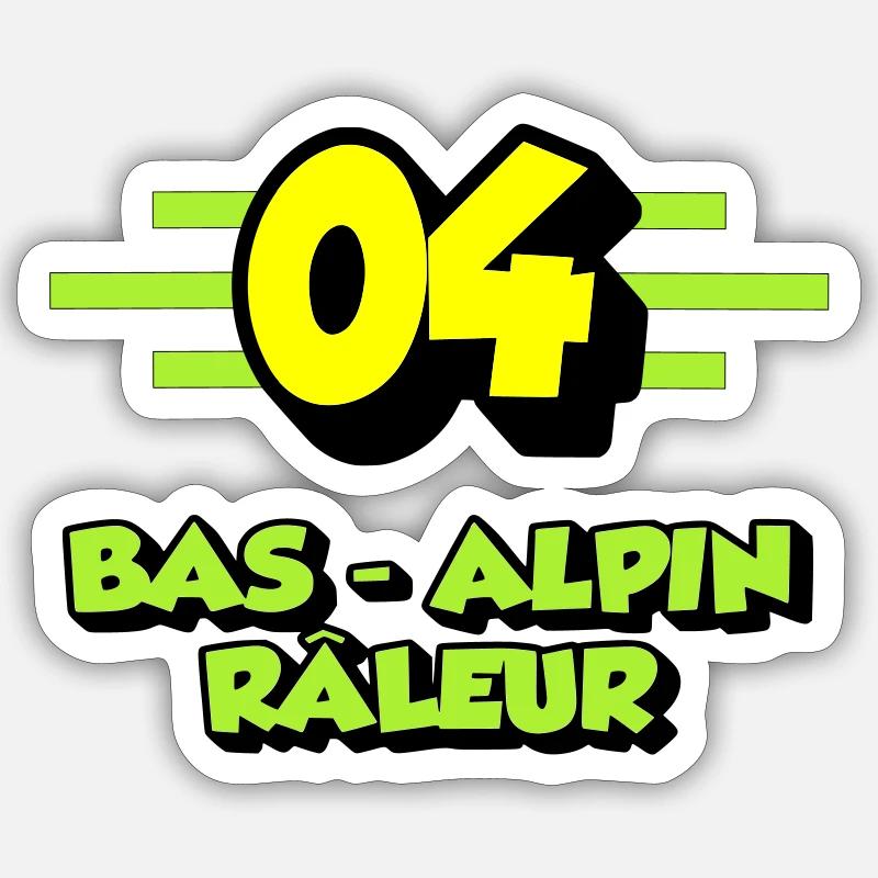 Grumbling Alpine Bottom - Sticker size S (10 x 10 cm) - white matte