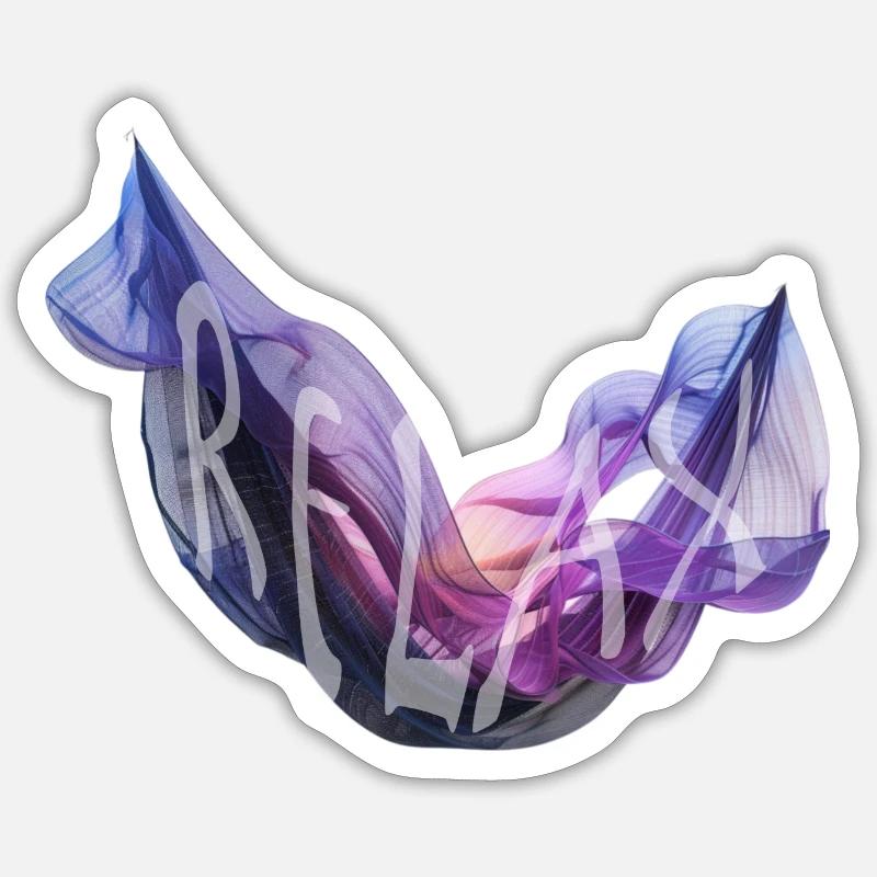 Relax Hammock - Sticker size S (10 x 10 cm) - white matte