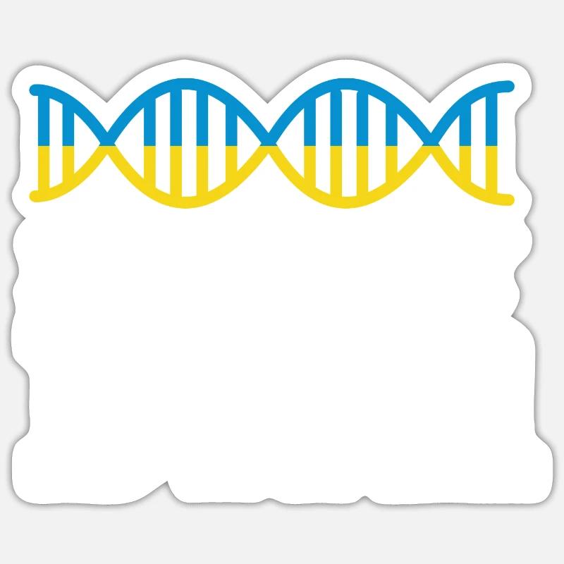 Ukraine - Sticker taille S (10 x 10 cm) - blanc mat