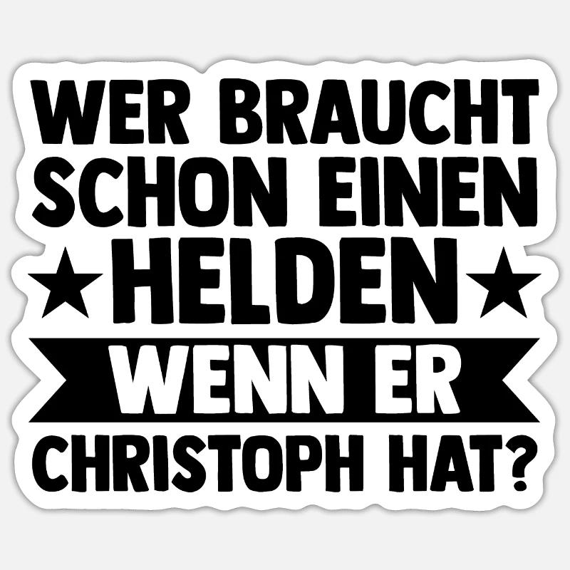 First name Chris Christoph - Sticker size S (10 x 10 cm) - white matte