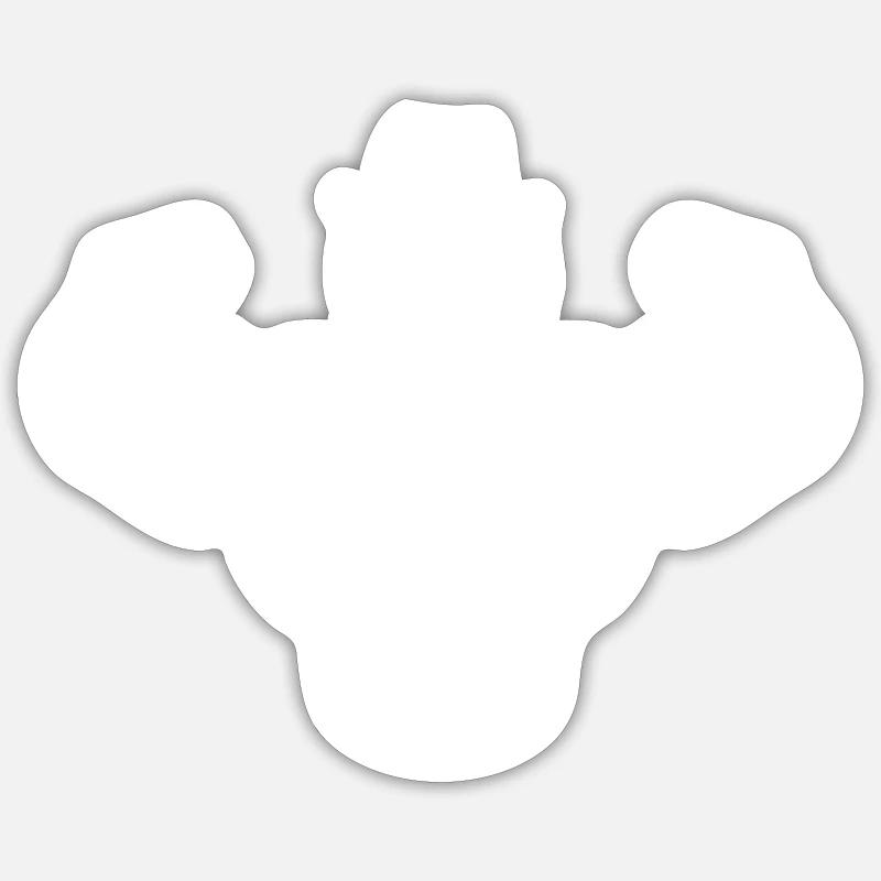 strong gorilla - Sticker Größe S (10 x 10 cm) - Mattweiß