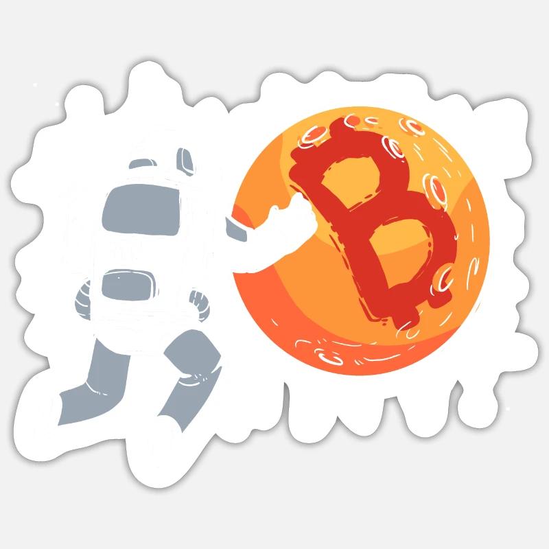 Bitcoin - Sticker Größe S (10 x 10 cm) - Mattweiß