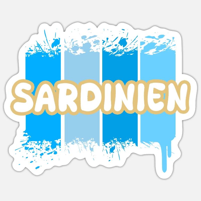 Sardaigne comme Sardaigne - Sticker taille S (10 x 10 cm) - blanc mat