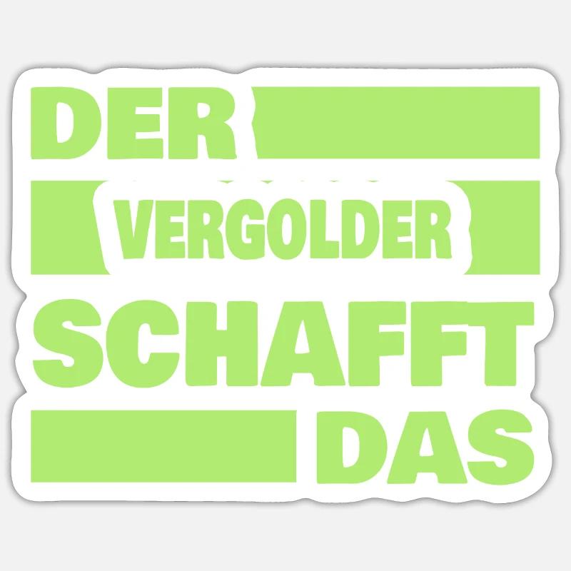 Travaux des doreurs - Sticker taille S (10 x 10 cm) - blanc mat