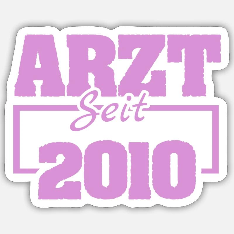 2010 - Sticker taille S (10 x 10 cm) - blanc mat