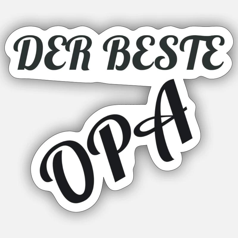 Der beste Opa - Sticker Größe S (10 x 10 cm) - Mattweiß