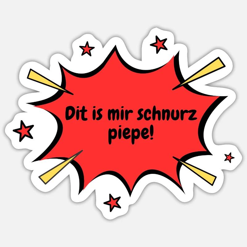 Berlin dit is mit schnurz piepe - Sticker taille S (10 x 10 cm) - blanc mat
