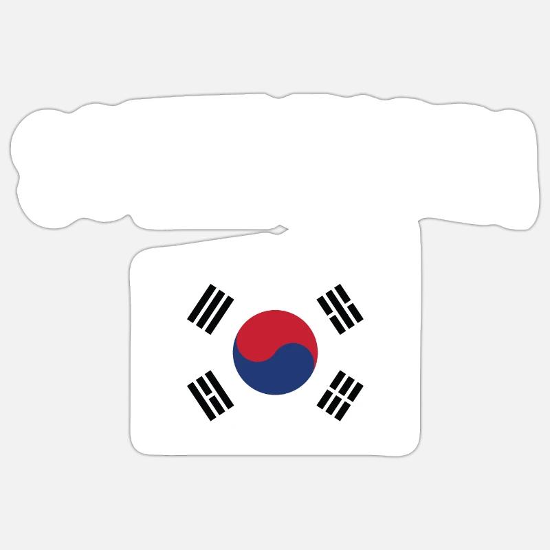 Drapeau de la Corée du Sud Sticker taille S (10 x 10 cm)