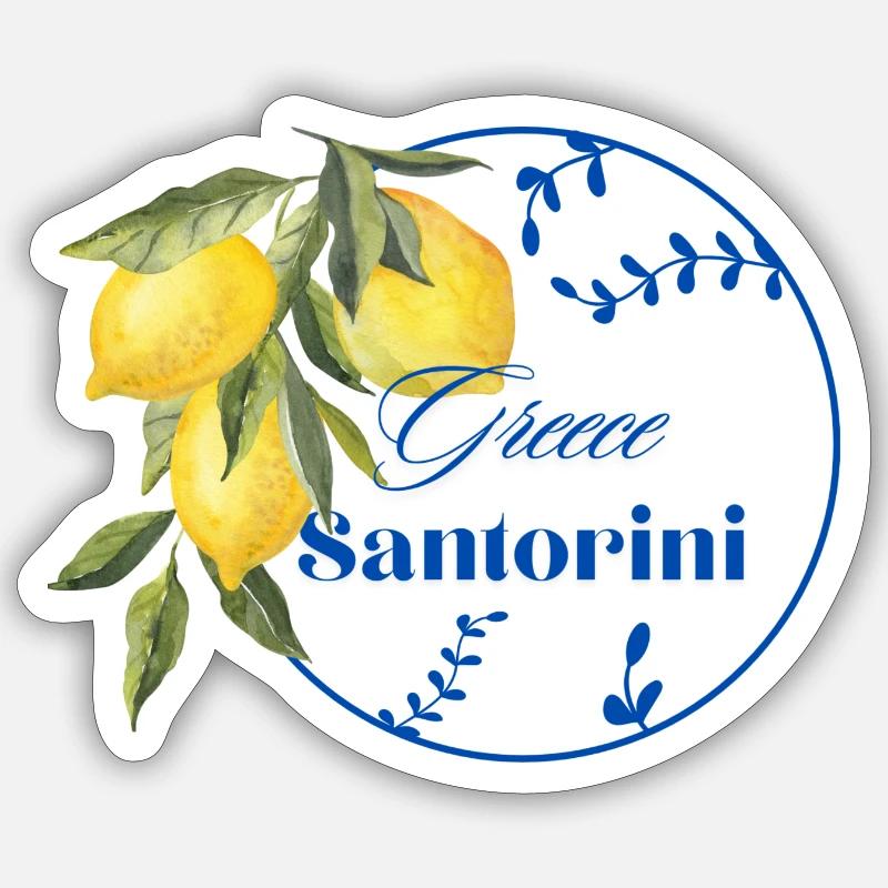 Zitrone - Sticker Größe S (10 x 10 cm) - Mattweiß