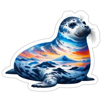 Seal - Sticker size S (10 x 10 cm) - white matte - Front