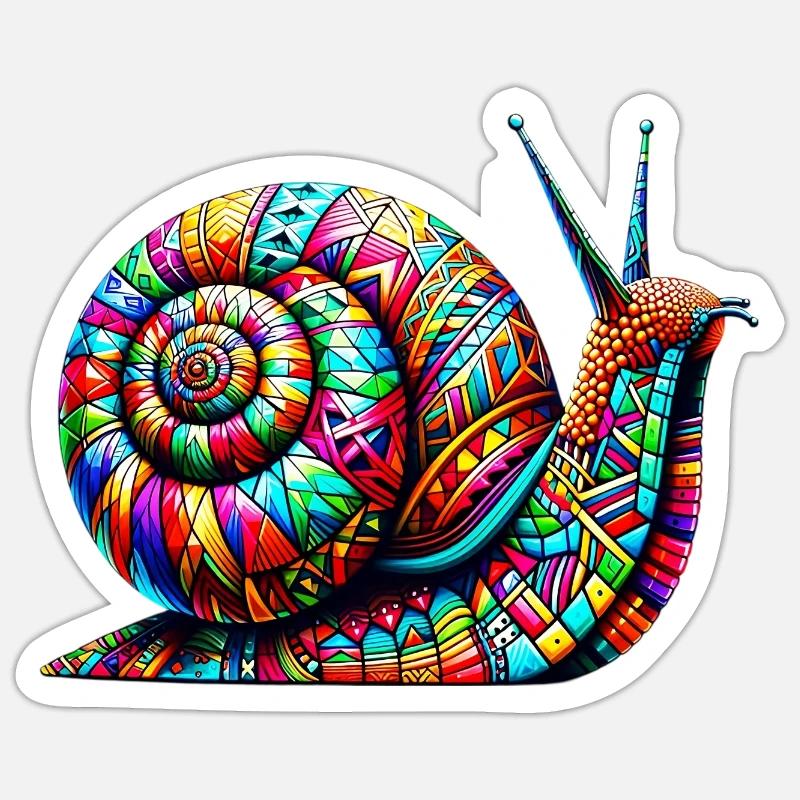 Snail - Sticker size S (10 x 10 cm) - white matte