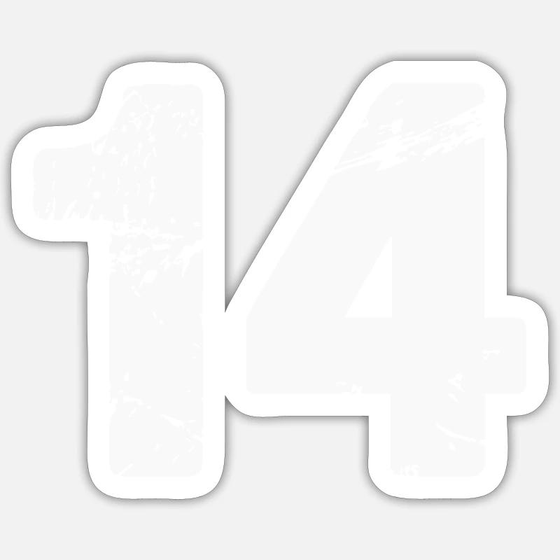 14 - Sticker taille S (10 x 10 cm) - blanc mat