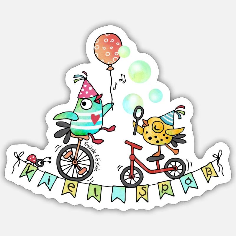High wire acrobats - Sticker size S (10 x 10 cm) - white matte