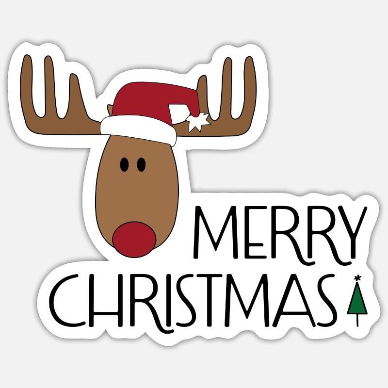 Joyeux Noël - Sticker taille S (10 x 10 cm) - blanc mat