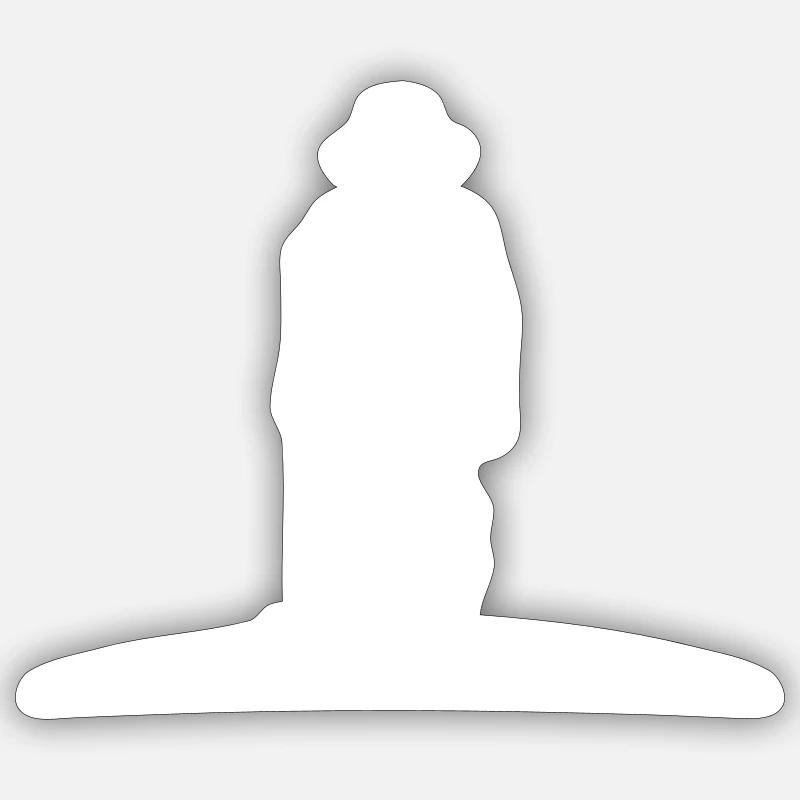 Farmer Silhouette - Sticker size S (10 x 10 cm) - white matte