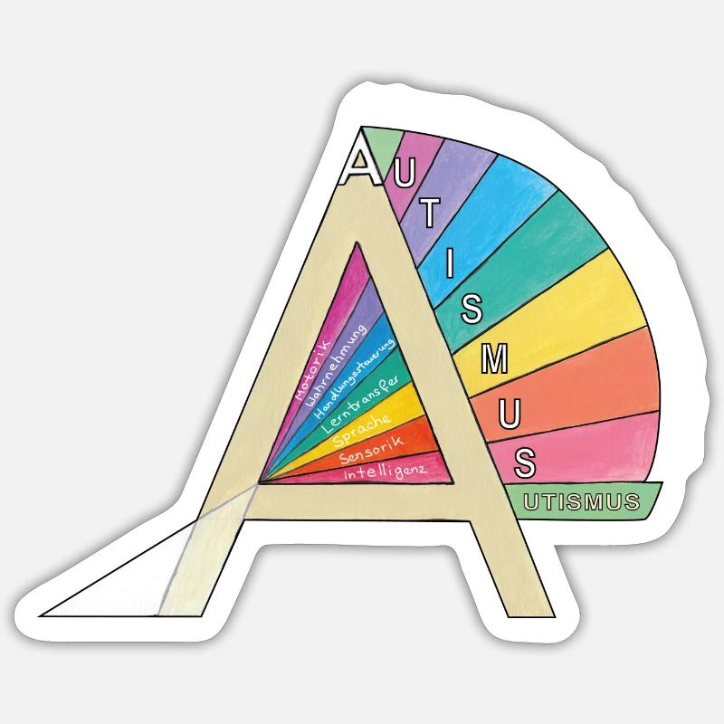 Autismus ist nicht nur eine Farbe! - Sticker Größe S (10 x 10 cm) - Mattweiß