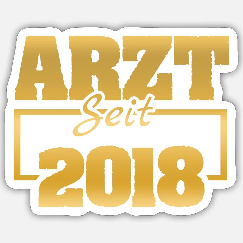 2018 - Sticker size S (10 x 10 cm) - white matte