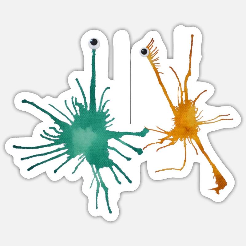 MonstRumms Freunde Nr.2 - Sticker Größe S (10 x 10 cm) - Mattweiß