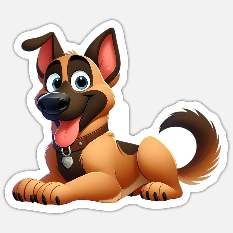 German Shepherd Sticker size S (10 x 10 cm)