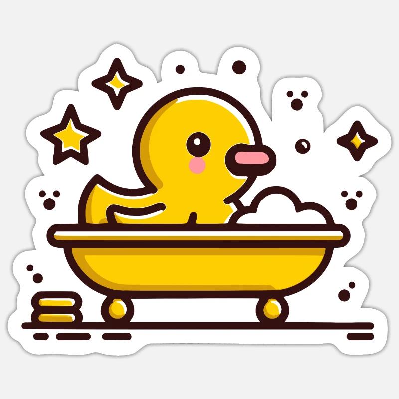 Baignoire en caoutchouc Duck - Sticker taille S (10 x 10 cm) - blanc mat