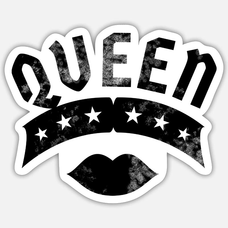 Queen - Sticker size S (10 x 10 cm) - white matte