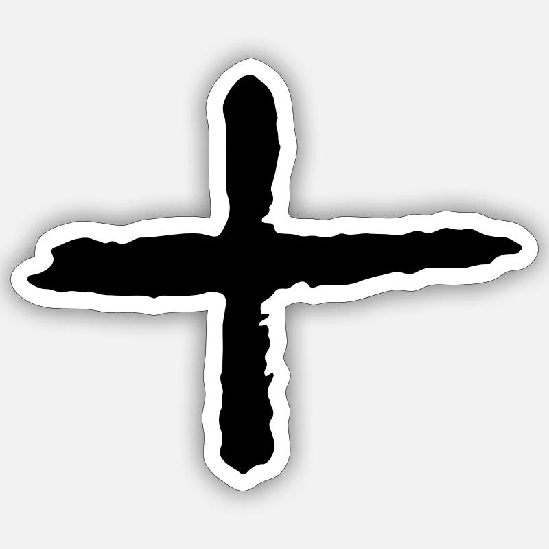 plus - Sticker Größe S (10 x 10 cm) - Mattweiß